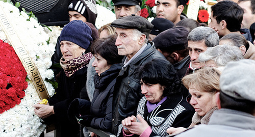 Панихида по Сереже Аветисяну в церкви Святого Ншана в Гюмри. 20 января 2015 г. Фото Нарека Туманяна для «Кавказского узла»