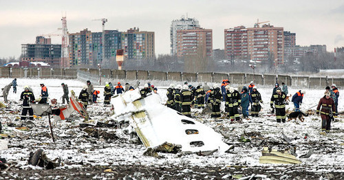 Место катастрофы, 19 марта 2016 года. Ростов-на-Дону. Фото: Press Service of the Governor of Rostov Oblasthttps://ru.wikipedia.org/