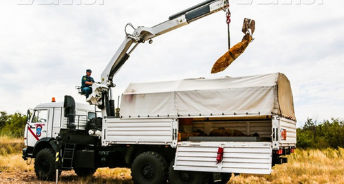 Авиабомба времен ВОВ. Фото:  http://bloknot-volgograd.ru/news/v-orlovskom-karere-unichtozhili-chetyre-aviabomby-768948