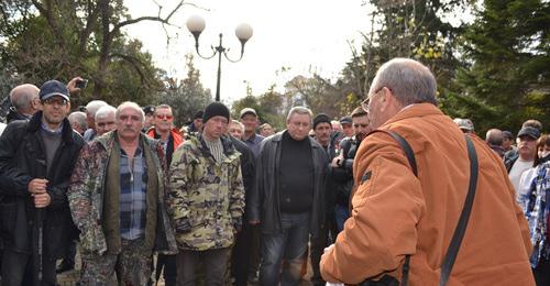 Участники митинга. Сочи, 8 января 2018 г. Фото Светланы Кравченко для "Кавказского узла"