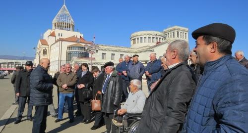 Участники митинга в Степанакерте. Фото: Алвард Григорян для "Кавказского узла".