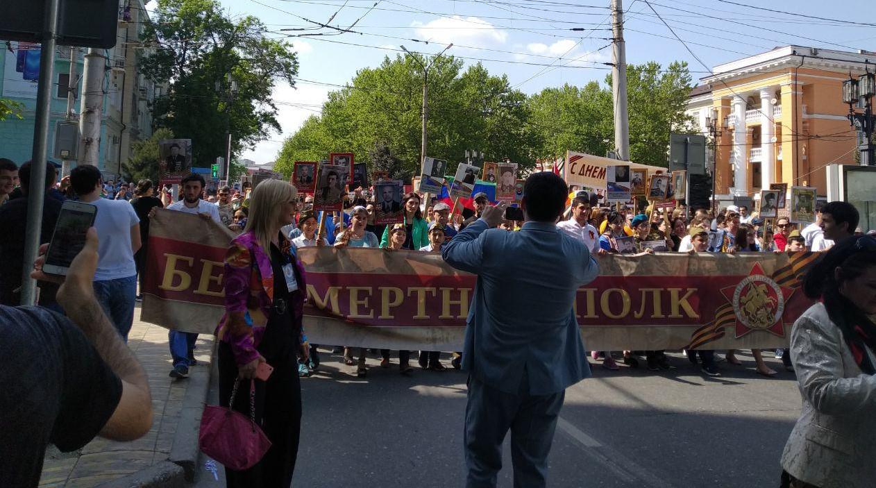 Шествие "Бессмертный полк" в Дагестане 9 мая 2019 года. Фото Ильяса Капиева для "Кавказского узла"