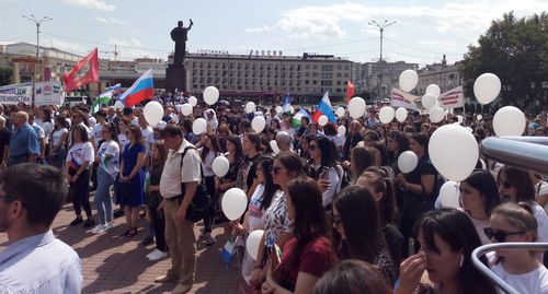 Участники митинга в Нальчике . Фото: Людмила Маратова для "Кавказского узла"