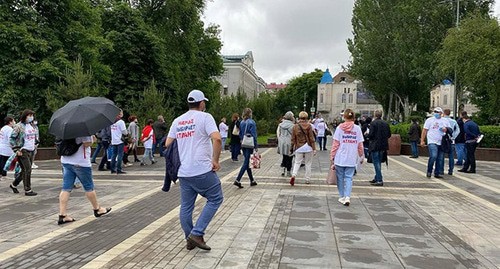 Акция торговцев рынка "Атлант" у правительства Ростовской области. Фото: инстаграм eto rostov instagram.com