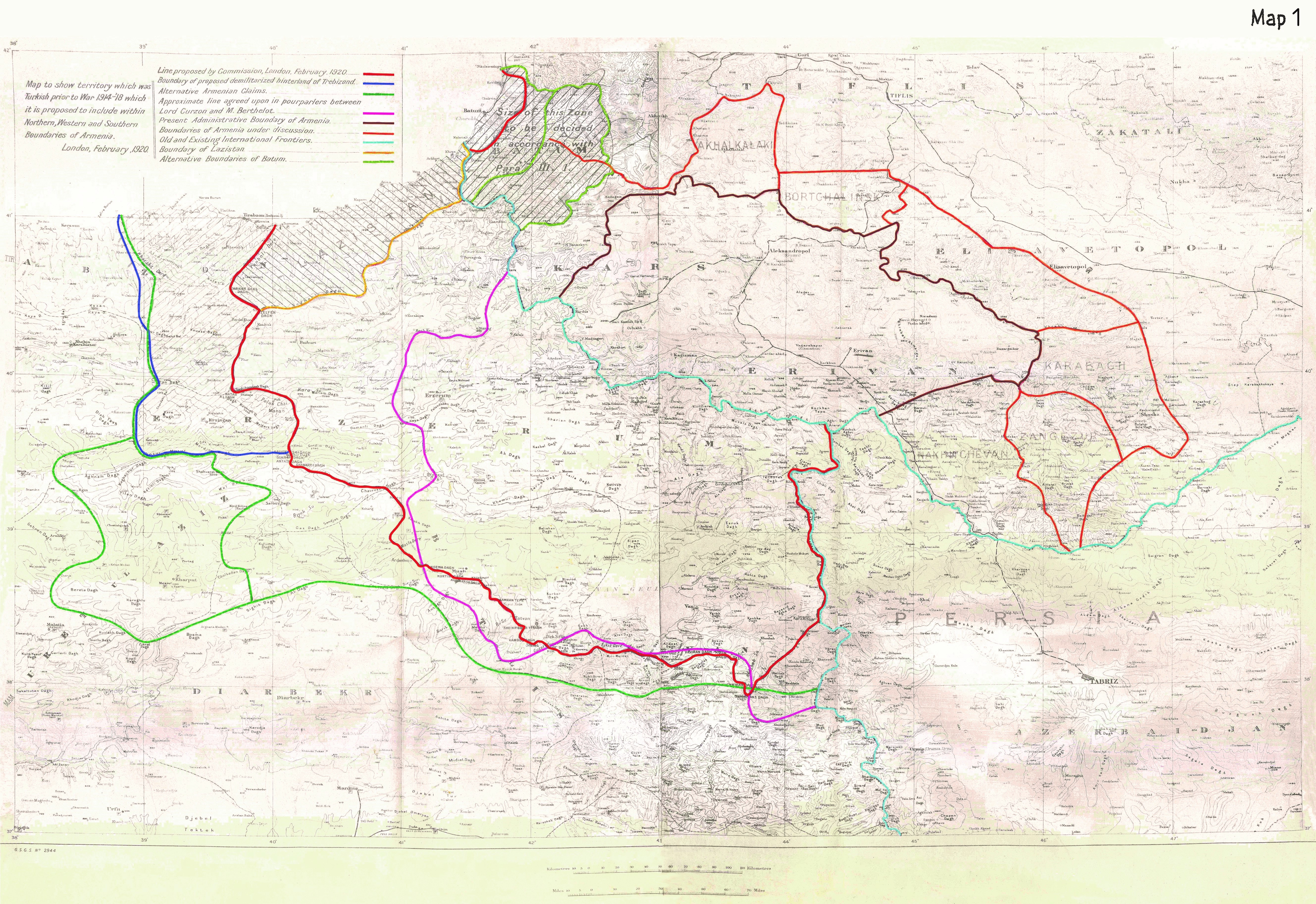 Карта 1920 года