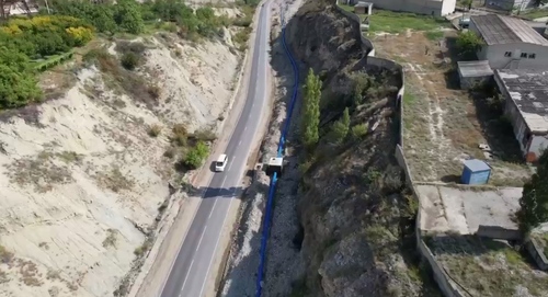 Новый водовод "Чиркей - Буйнакск". Кадр видео из телеграм-канала правительства Дагестана https://t.me/pravitelstvord/14261