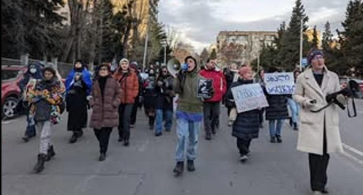 Шествие в Тбилиси. 16 декабря 2024 г. Фото: Телеграм-канал Tbilisi Life https://t.me/Tbilisi_life