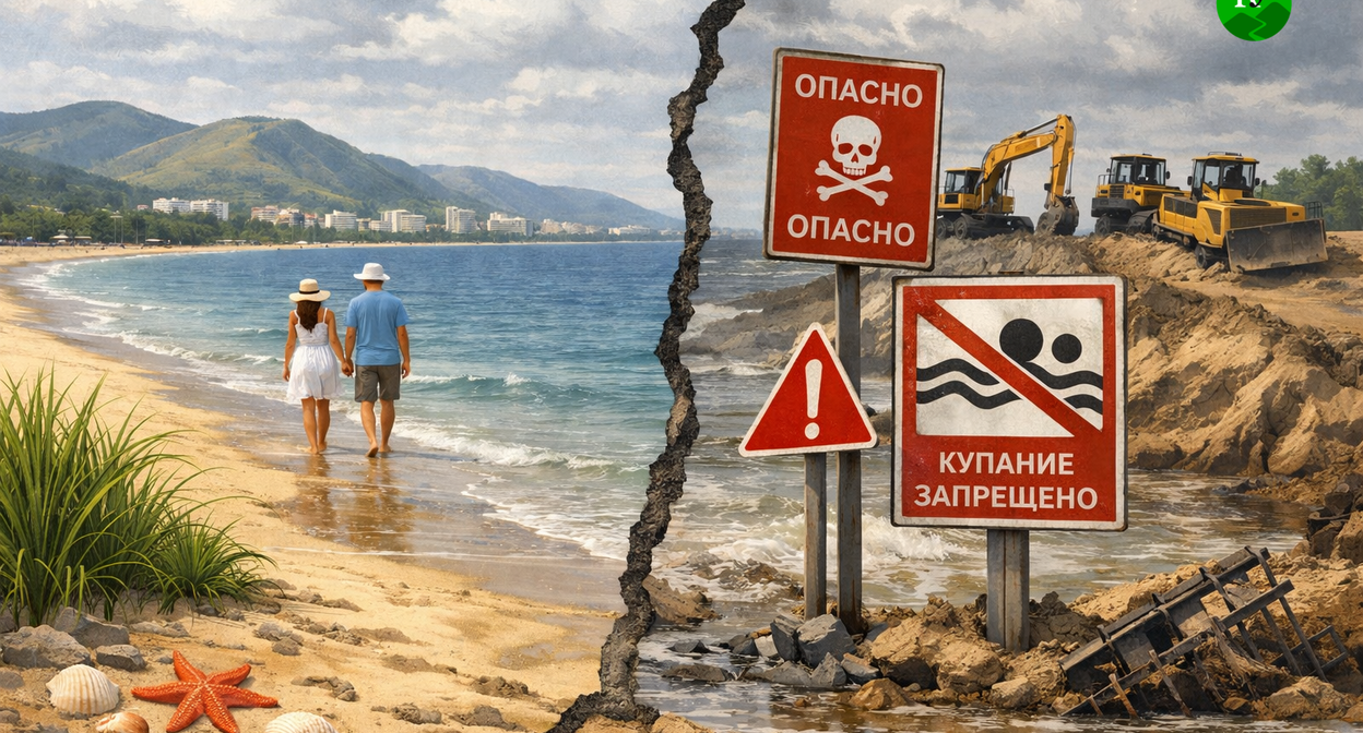 Пляжи Анапы. Иллюстрация создана "Кавказским узлом" при помощи ИИ в программе Copilot Пляжи Анапы. Иллюстрация создана "Кавказским узлом" при помощи ИИ в программе Copilot