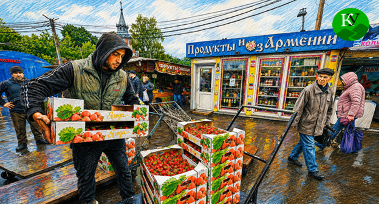 Продукты из Армении. Иллюстрация создана "Кавказским узлом" при помощи ИИ в программе Copilot Продукты из Армении. Иллюстрация создана "Кавказским узлом" при помощи ИИ в программе Copilot
